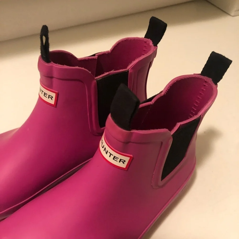Hunter half booties pink